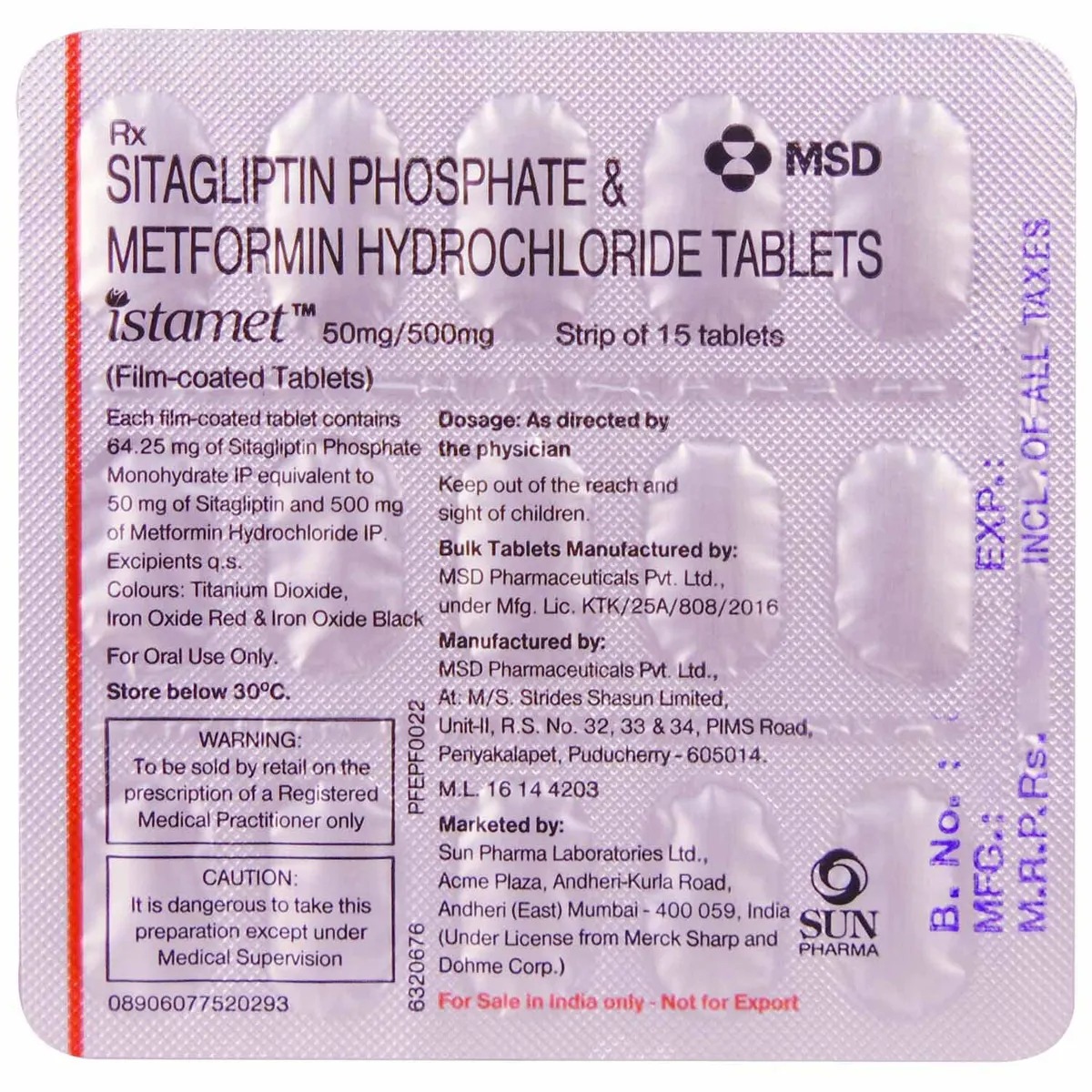 iStamet 50mg/500mg Tablet - Image 3